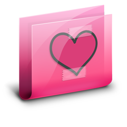 Folder Heart Pink Icon 256x256 png